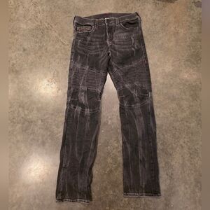 True Religion Distressed Black Jeans